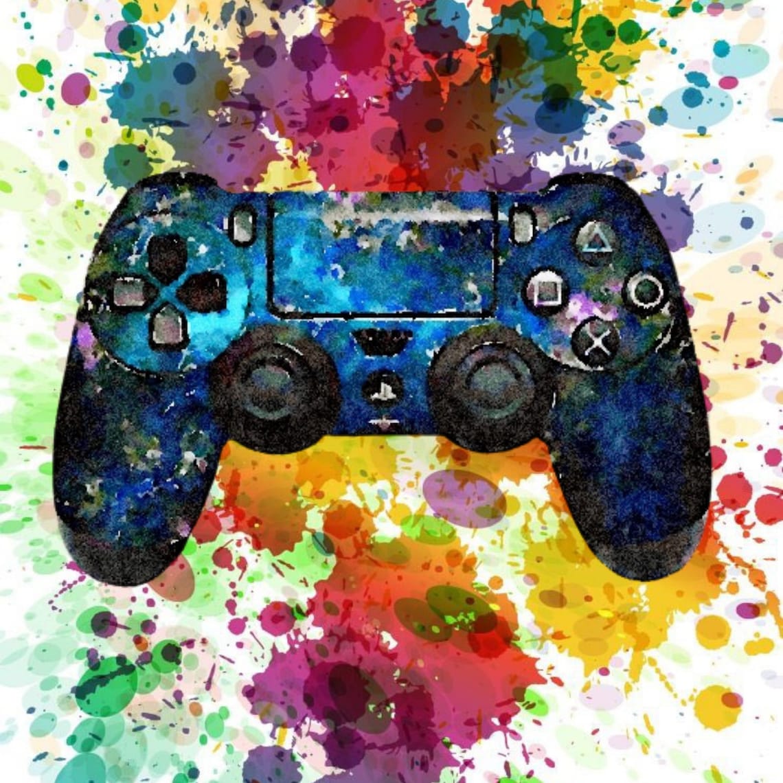 Xbox & PS4 Controller Paint Splash Digital Downloads Etsy