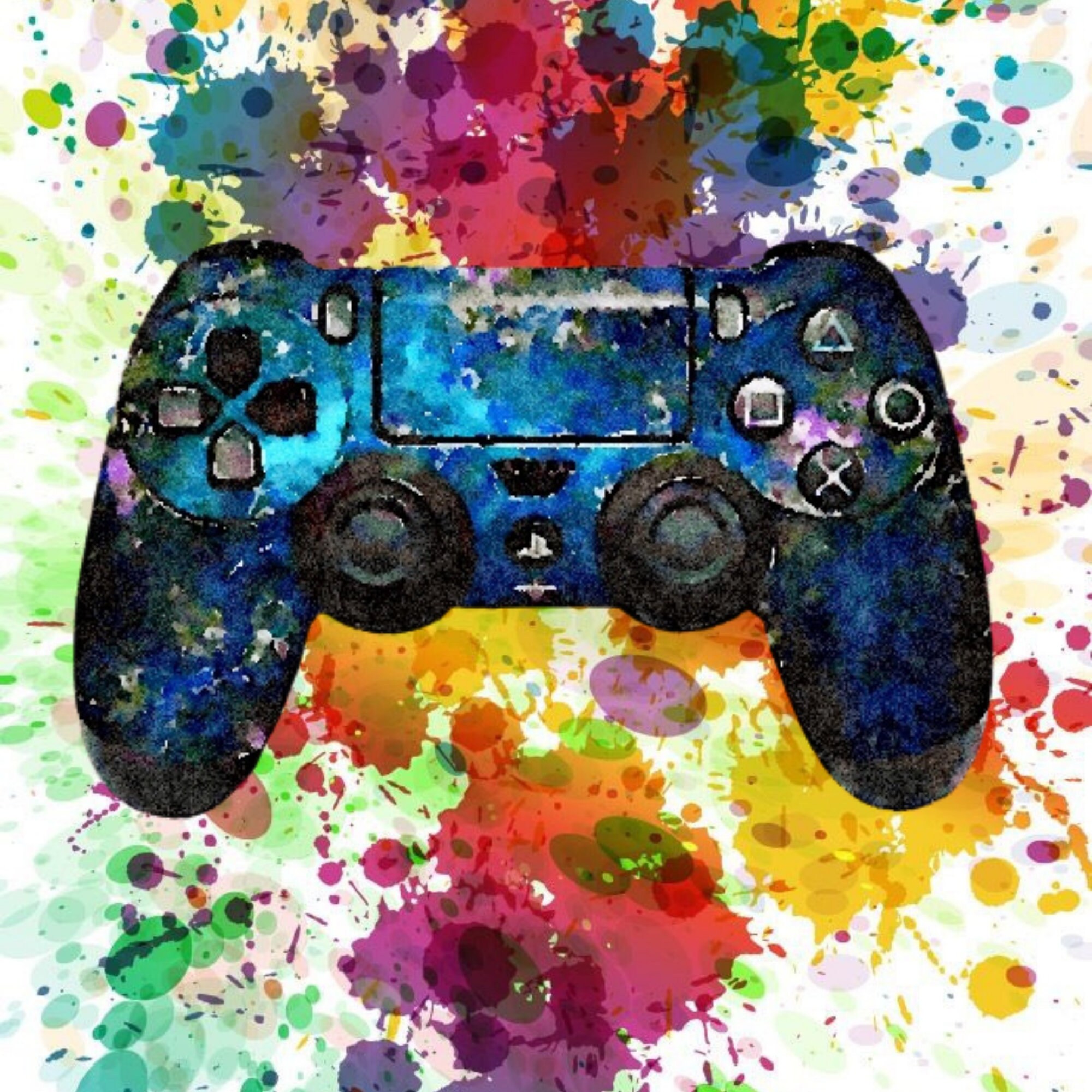 Xbox & PS4 Controller Paint Splash Digital Downloads Etsy