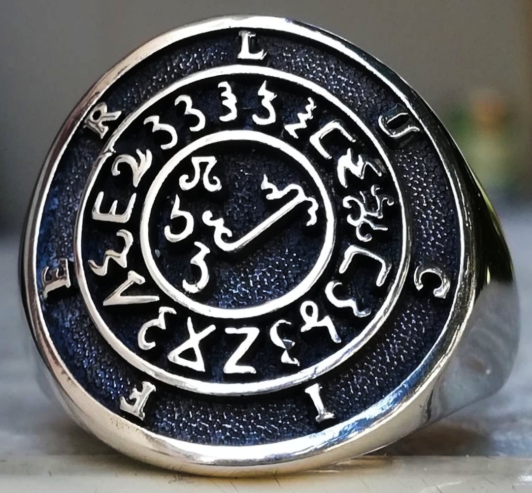 Solid Sterling Silver 925 Grimorium Verum True Grimoire Lucifer Sigil ...