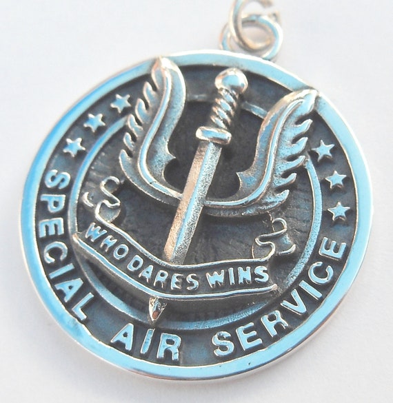 22nd SAS Regiment メダル Who Dares Wins Special Forces SAS Military Who Dares Wins Handmade 3D Pendant
