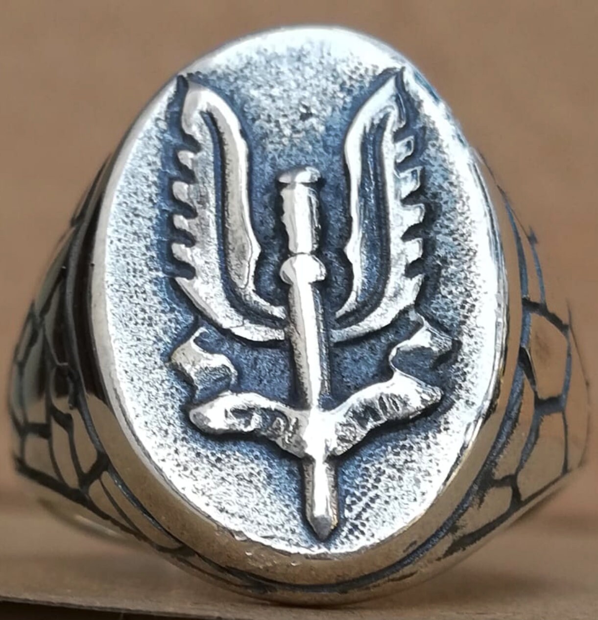 Sas Signet Rings Special Forces SAS Military Who Dares Wins Handmade Ring Sterling ...