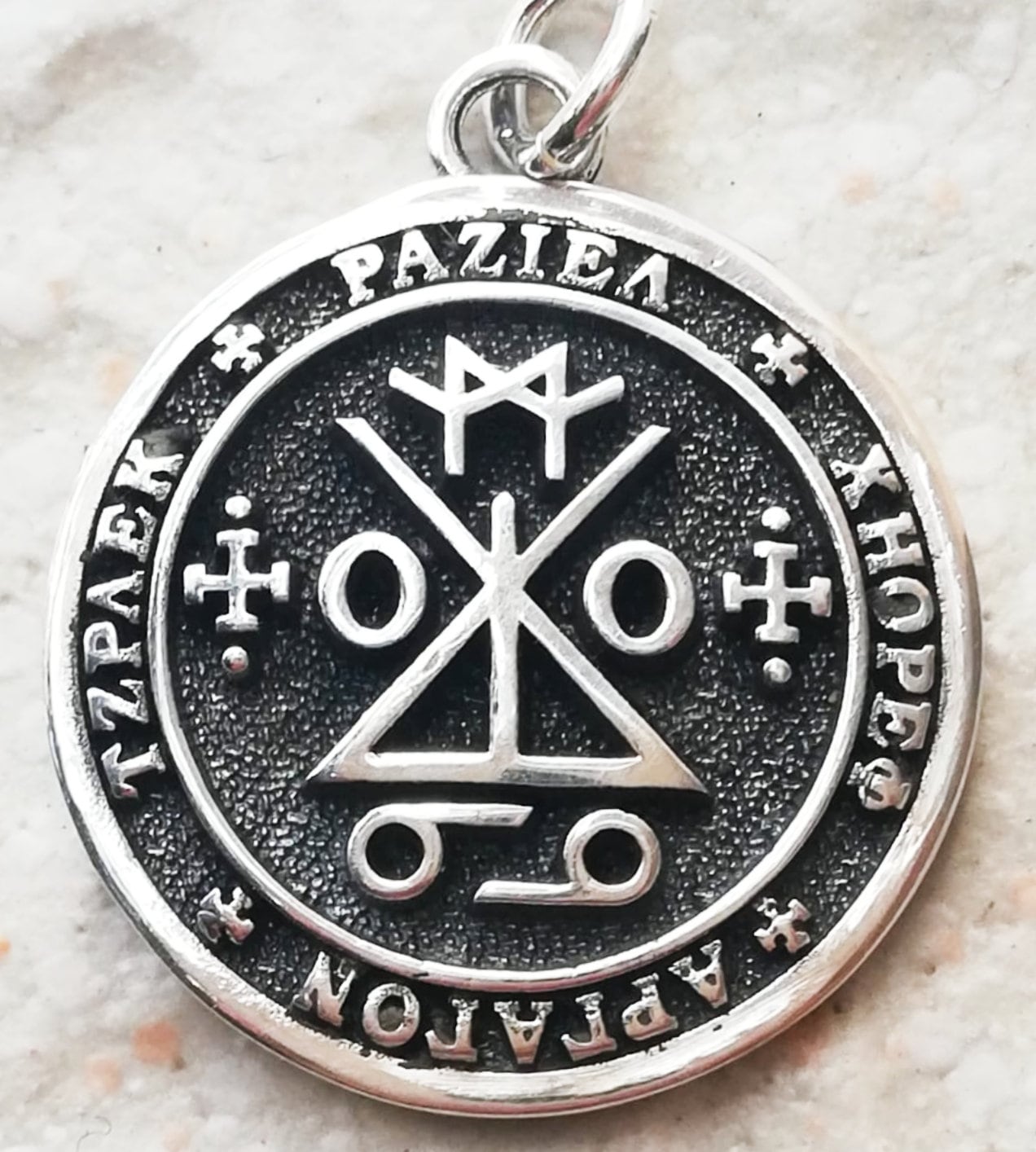 Talisman Seal of Archangel Raziel Handmade 3D Pendant Solid