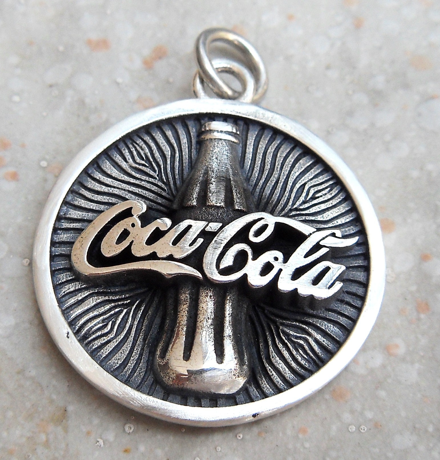 Coca Cola Bottle Handmade 3D Pendant Solid Sterling Silver 925 - Etsy