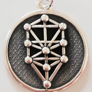 Sephiroth Kabbalah Tree of Life Handmade 3D Pendant Solid Sterling Silver 925 image 9