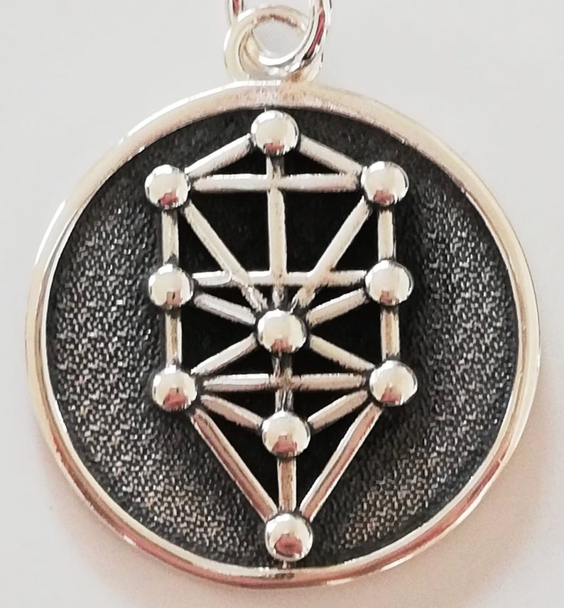 Sephiroth Kabbalah Tree of Life Handmade 3D Pendant Solid Sterling Silver 925 image 9