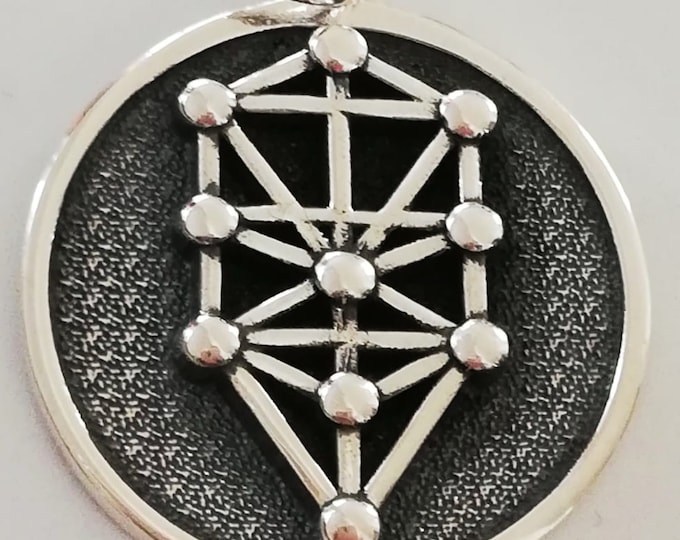 thumbnail image 2 of Handmade Silver Sephirah Pendant Necklace – Kabbalah Occult Magick Tree Of Life Enoch Charm, 24-26 Inch 2 of 6