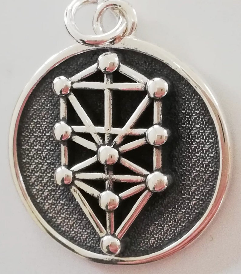 Sephiroth Kabbalah Tree of Life Handmade 3D Pendant Solid Sterling Silver 925 image 3