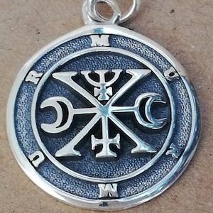 Seal of Earl Murmur Lesser Key of Solomon Kabbalah Amulet Handmade 3D Pendant Solid Sterling Silver 925