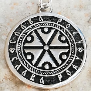 Perun God, Slavic Thunder Lightning, Slavic Thunder Marks of Perun Handmade 3D Pendant Solid Sterling Silver 925