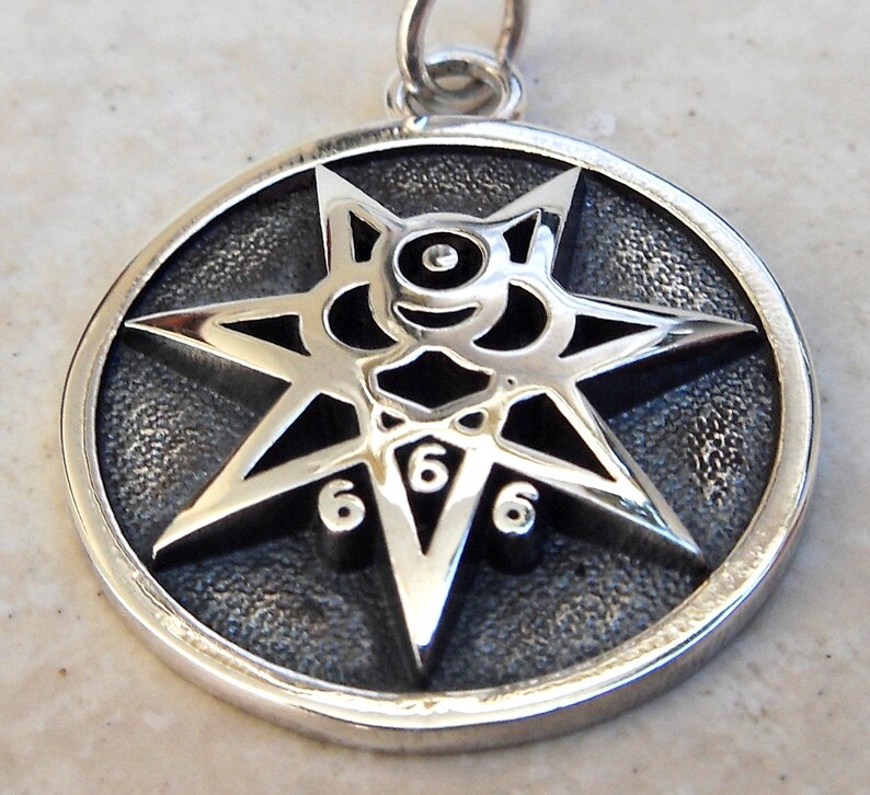 Mark of the Beast 666 Handmade 3D Pendant Solid Sterling Silver 925 ...