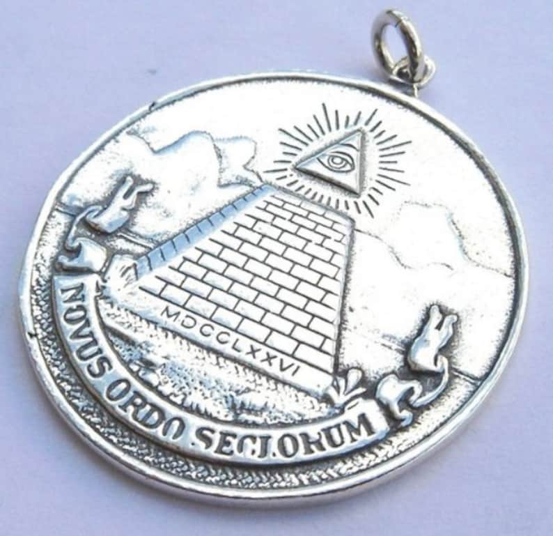 All Seeing Eye Pyramid Masonic Handmade 3D Pendant Solid | Etsy