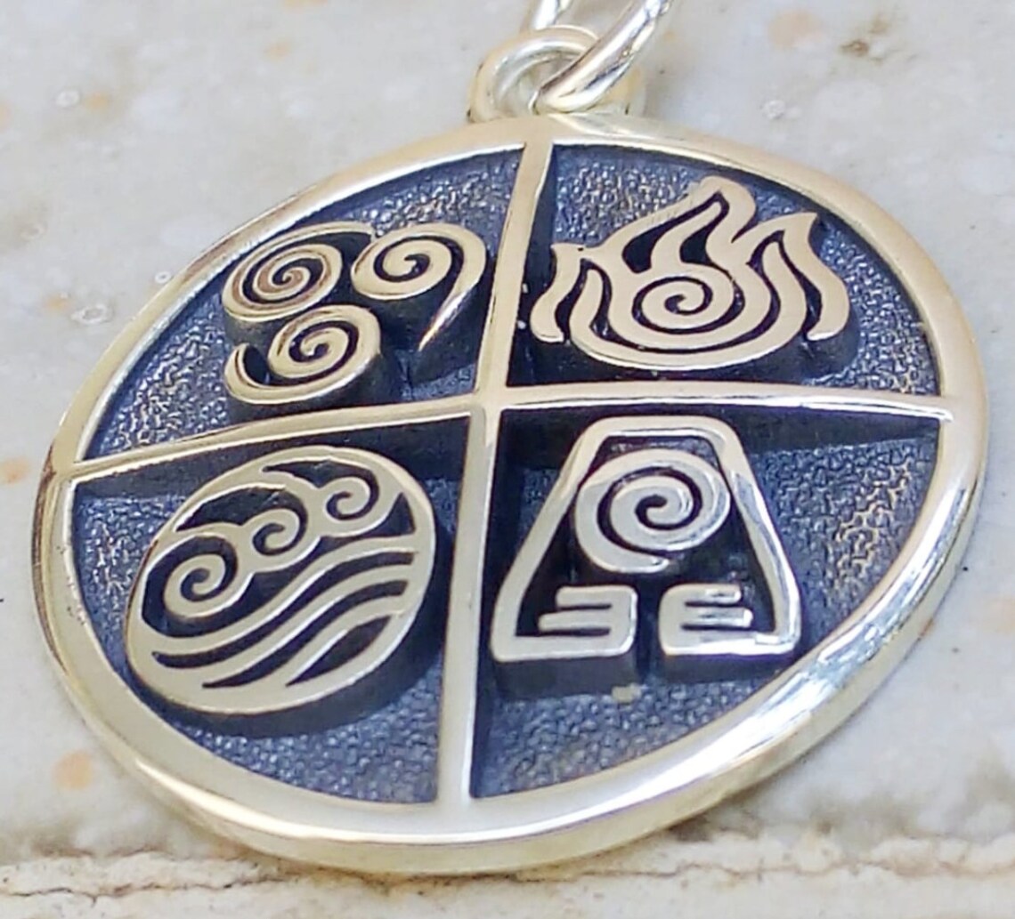 Avatar vier Elemente Erde Air Feuer Wasser Symbole AVATAR der Etsy