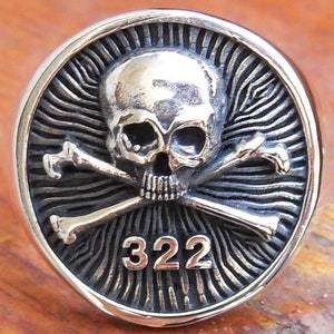 Skull and Bones 322 - Cedar Ornament Skull and Bones 322 - Cedar Ornament