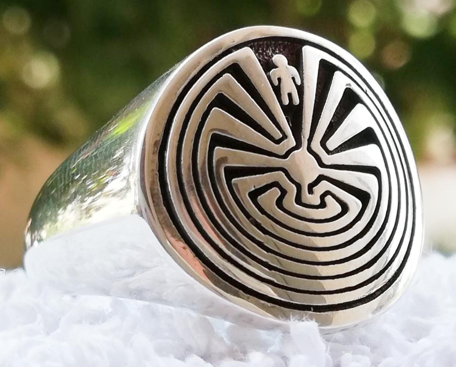 Labyrinth, Amulet Maze Jewelry Lucky Protection Symbol of Life's