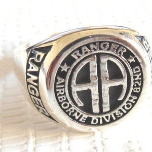 USA Army 82nd Airborne Division Handmade Ring Sterling Silver 925