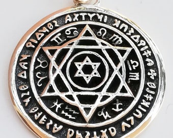 Solomon Hexagram Talisman Powerful Amulet Talisman of Solomon Protection Amulet Talisman Esotericism Handmade 3D Pendant Sterling Silver 925