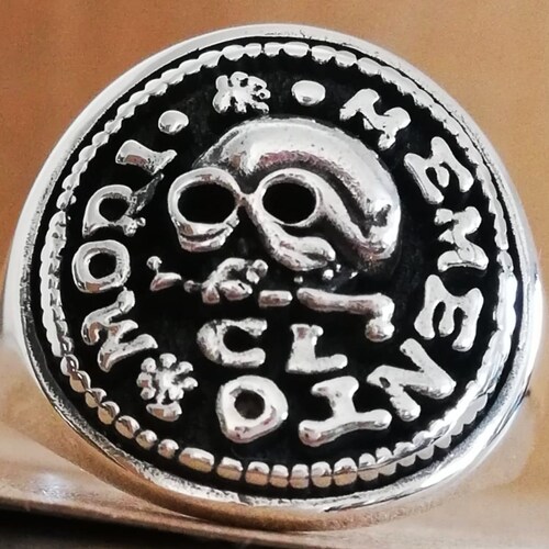 Memento Mori Skull Handmade 3D Ring Solid Sterling Silver 925 | Etsy
