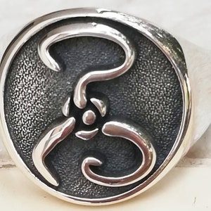 Anillo 3D amarillo de Hastur, el rey de los mitos de Cthulhu, hecho a mano en plata de ley maciza 925.
