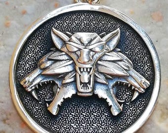Cerberus, el perro del infierno, leal a Satanás, colgante de tres cabezas de perro hecho a mano en 3D, plata de ley maciza 925