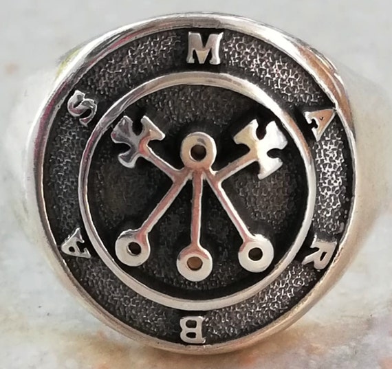 Bague Sceau Argent 835 Avec Trois Lions, Taille 58, Vintage Et élégante