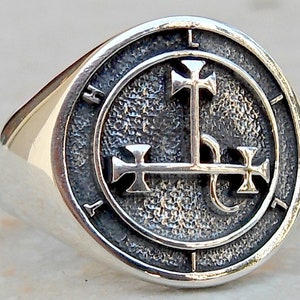 Seal Sigil of Lilith Handmade 3D Ring Solid Sterling Silver - Etsy