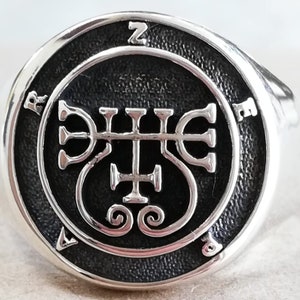 Seal Sigil of Zepar Handmade 3D Ring Solid Sterling Silver 925