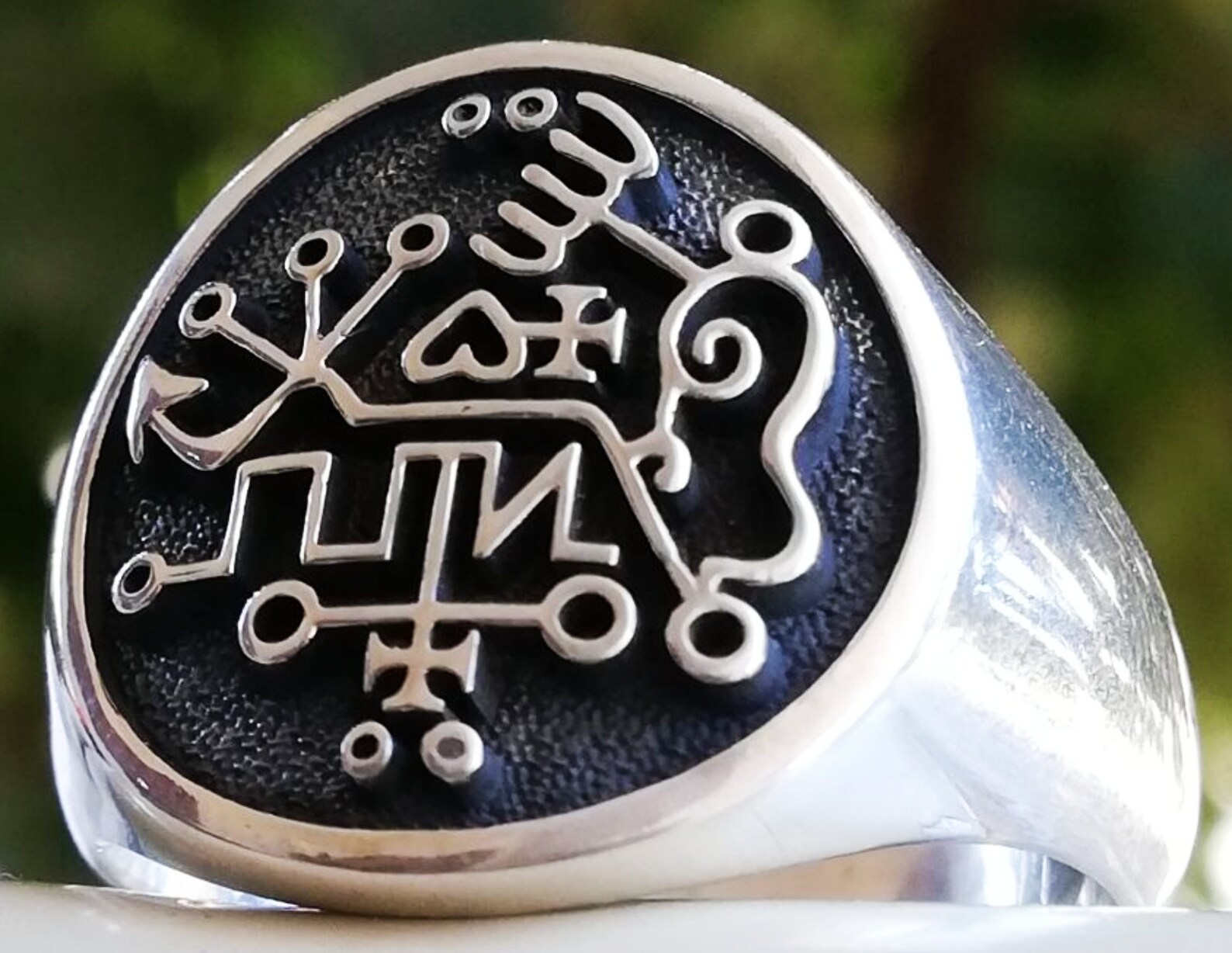 Solid Sterling Silver 925 Nine Kings of Solomon Demons Lesser Key of ...