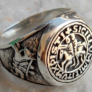 Seal of Knights Templar Handmade Ring Sterling Silver 925 - Etsy