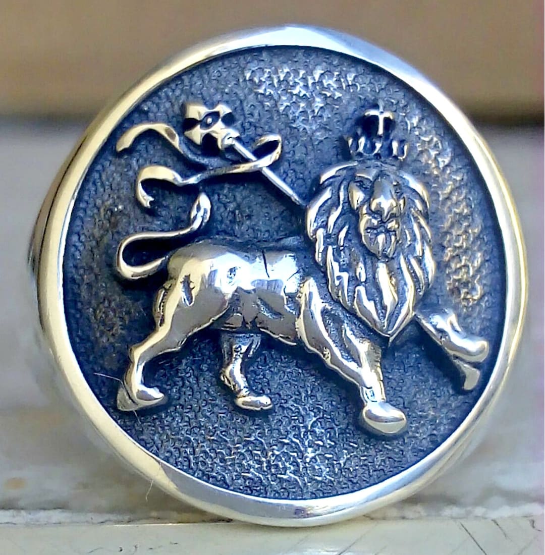 Lion of Judah Jewish Tribe Handmade 3D Ring Solid Sterling Lion of Judah Jewish Tribe Handmade 3D Ring Solid Sterling