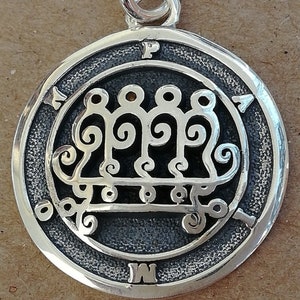 Great King Paimon Lesser Key of Solomon Seal kabbalah Handmade 3D Pendant Solid Sterling Silver 925