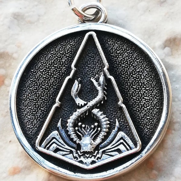 Chimaera Thrawn Grand Amiral Pendentif 3D Fait Main Argent Massif 925