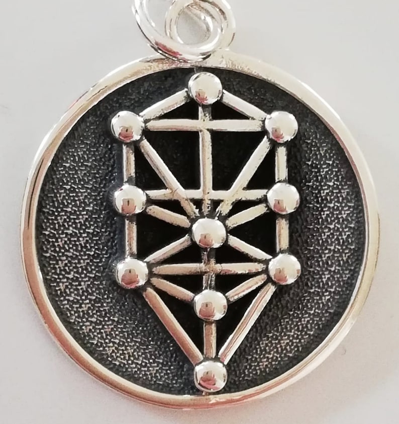 Sephiroth Kabbalah Tree of Life Handmade 3D Pendant Solid Sterling Silver 925 image 5