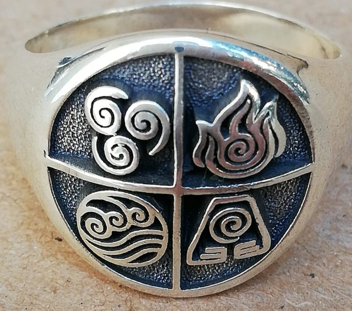 Avatar Four Elements Earth Air Fire Water Symbols AVATAR the Etsy