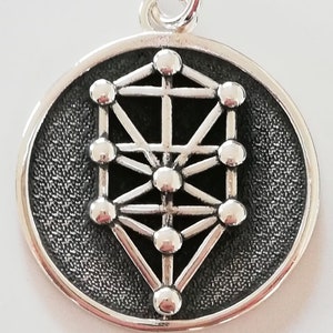 Sephiroth Kabbalah Tree of Life Handmade 3D Pendant Solid Sterling Silver 925 image 10