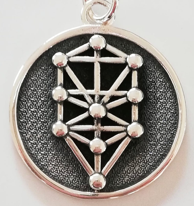 Sephiroth Kabbalah Tree of Life Handmade 3D Pendant Solid Sterling Silver 925 image 10