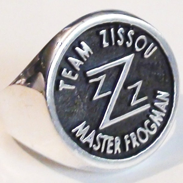 Life Aquatic Team Zissou Master Frogman Member Handmade 3D Ring Sterling Silver 925