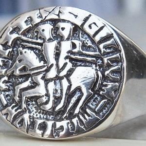 The Seal of Knights Templar Handmade Ring Sterling Silver 925 - Etsy