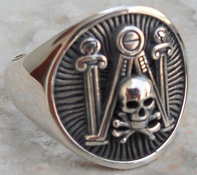 Freemason Masonry Signet Knights Templar Freemasonry Skull - Etsy
