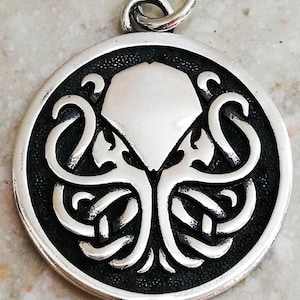 Lovecraft Cthulhu Octopus Handmade 3D Pendant Solid Sterling Silver 925