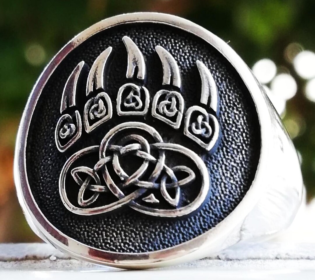 Celtic Bear Paw – Sterling Silver Norse Viking Jewelry – Strength
