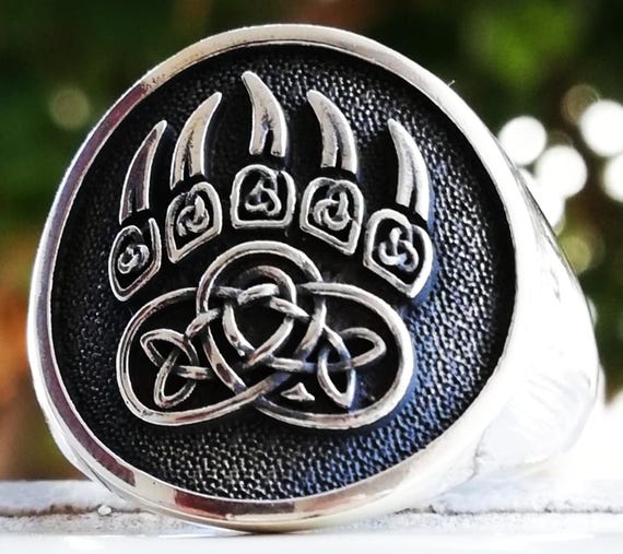 Celtic Bear Paw – Sterling Silver Norse Viking Jewelry – Strength