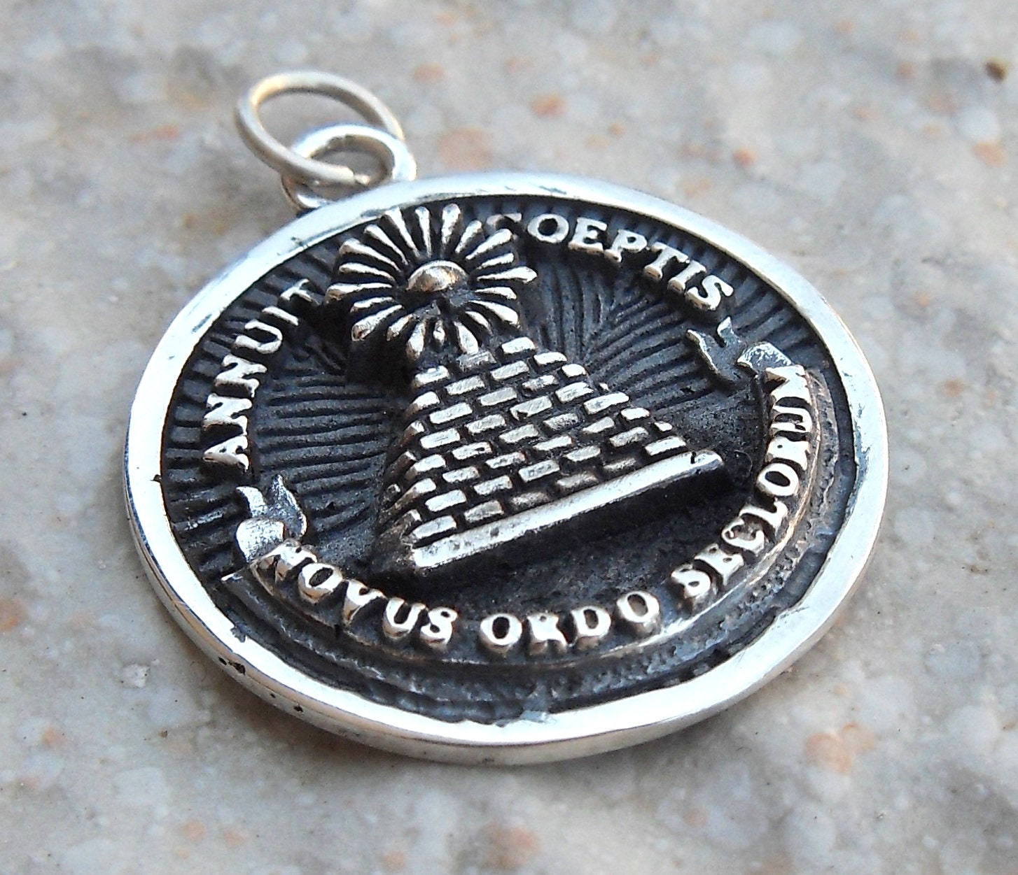 Masonic Annuit Coeptis Novus Ordo Seclorum Handmade 3D Pendant Etsy Masonic Annuit Coeptis Novus Ordo Seclorum Handmade 3D Pendant Etsy