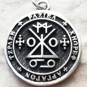 Talisman Seal of Archangel Raziel Handmade 3D Pendant Solid Sterling Silver 925