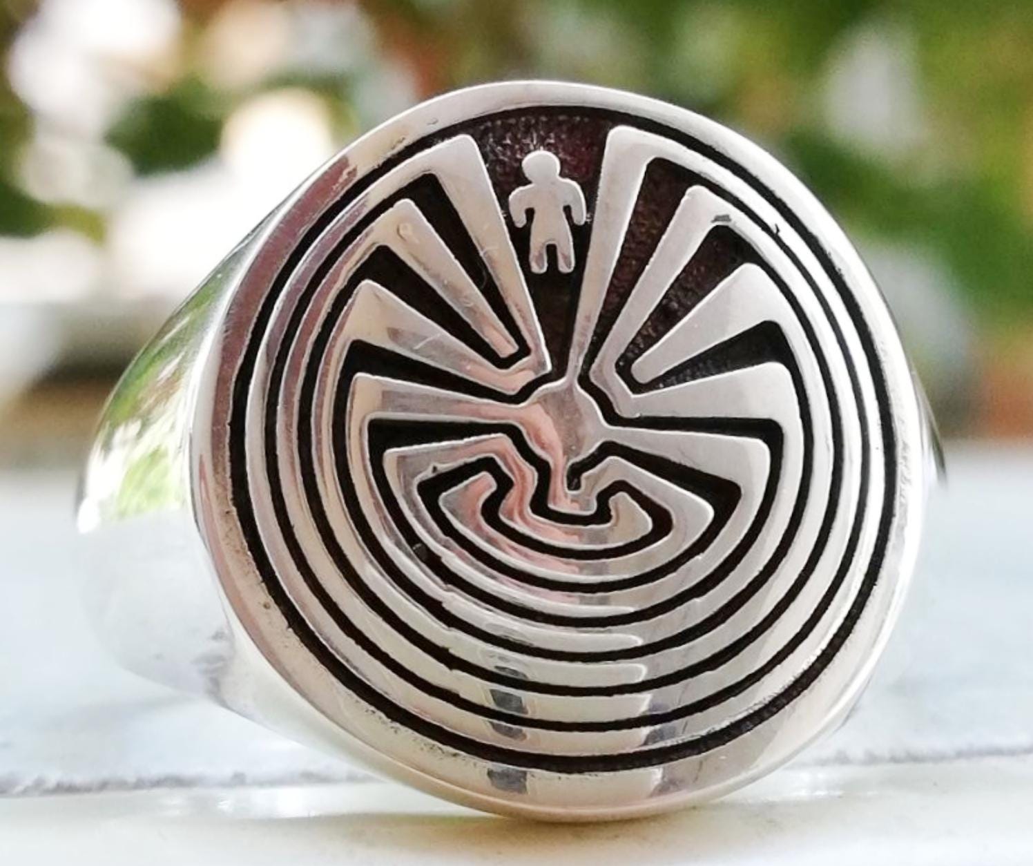 Labyrinth, Amulet Maze Jewelry Lucky Protection Symbol of Life's