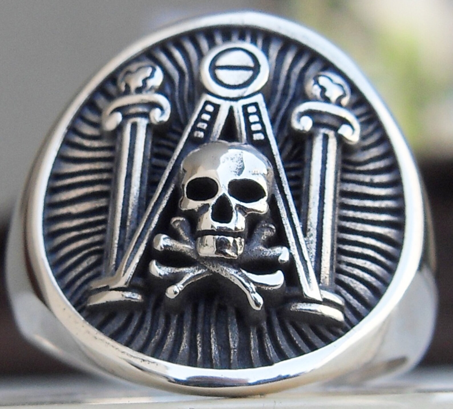 Freemason Masonry Signet Knights Templar Freemasonry Skull | Etsy