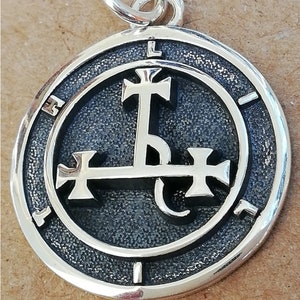Seal Sigil of Lilith Handmade 3D Pendant Solid Sterling Silver 925