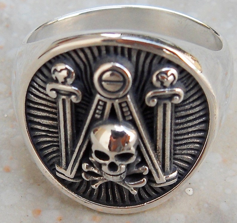 Freemason Masonry Signet Knights Templar Freemasonry Skull - Etsy