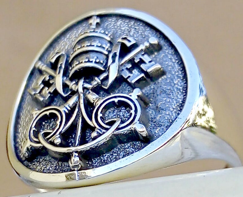 Vatican Christianity Crossed Keys Crown St. Peter Papal Keys - Etsy UK