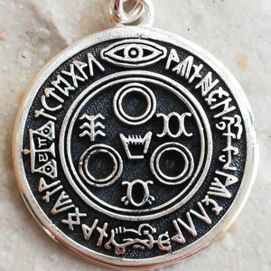 Silent Hill Halo of the Sun Seal of Metatron Handmade 3D Pendant Solid Sterling Silver 925