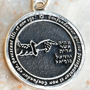 Fourth Pentacle of the Moon, Health Talisman for Body and Soul Handmade 3D Pendant Solid Sterling Silver 925